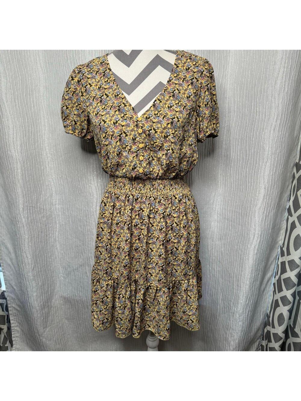 Yellow Floral ditsy dress